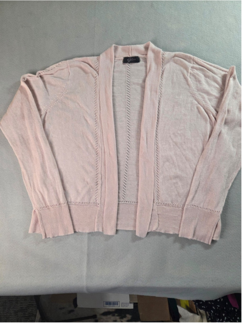 Cyrus Lightweight Knit Open Front Cardigan - Soft Pink